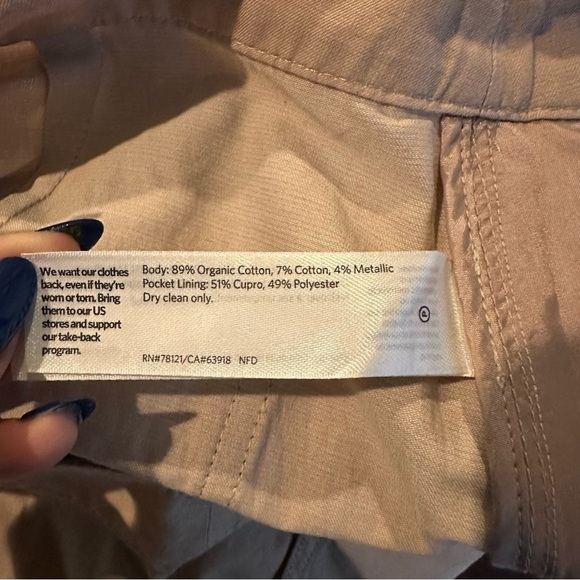 Eileen‎ Fisher Organic Cotton Steel Wide-Leg Pant Lagenlook Size 6 - Picture 9 of 9